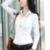 Spring Blouse Shirt Cardigans White Office Clothing Female Casual