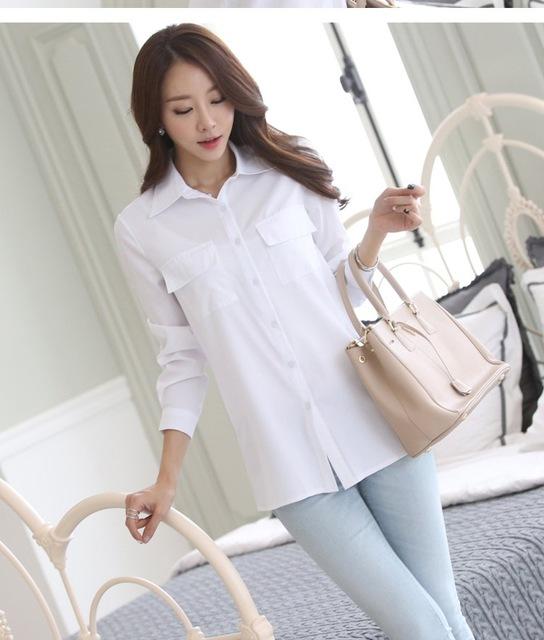 Cool Shirts - Spring Blouse Shirt Cardigans White Office Clothing Female Casual