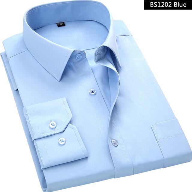 Blue Long Sleeved Business Shirt for Men