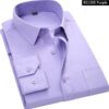 Purple Men Business Long Sleeved Shirt