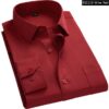 Red Business Long-Sleeved Shirt for Men