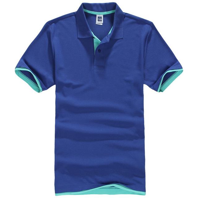 Blue polo shirt inner sky blue shade