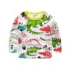 Long-Sleeve Cute Dinosaur Girls/Boys T-shirt for Children