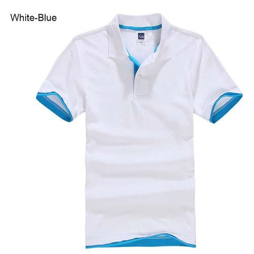 White and blue polo