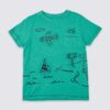 Green Cotton Round Neck T-Shirt for Baby Boy