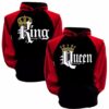 Crewneck Black and Red King Hoodie Sweatshirt