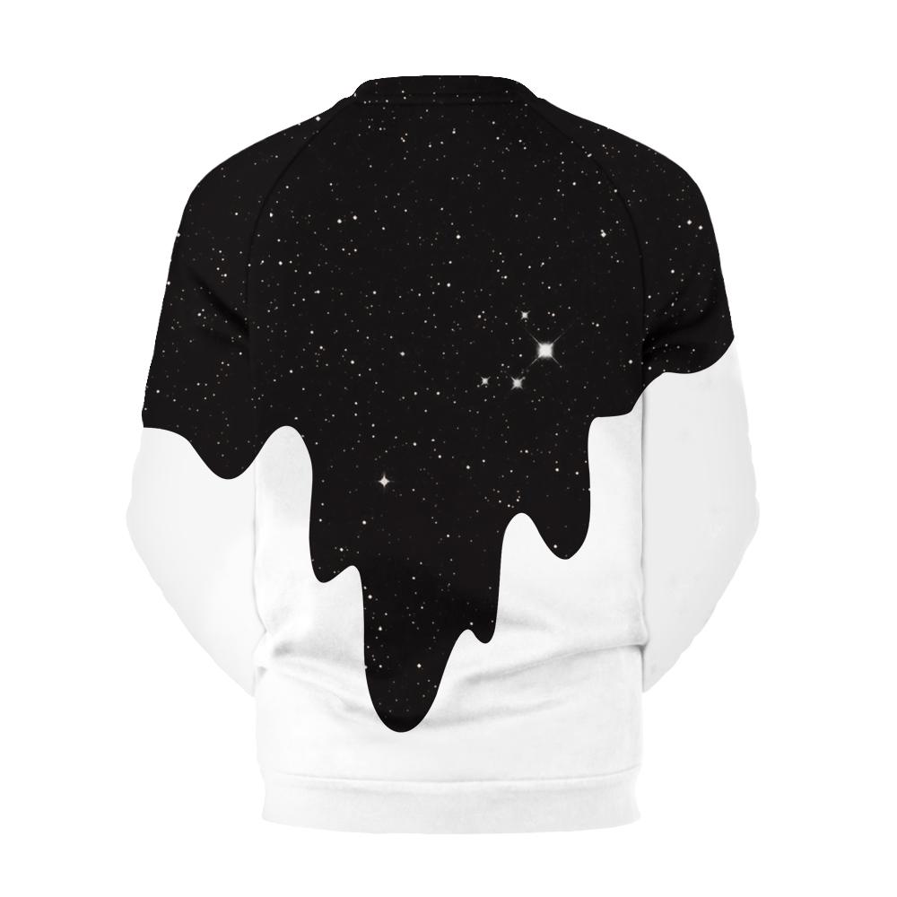 White and Black White paint falling from Space Hoodie/Sweatshirt