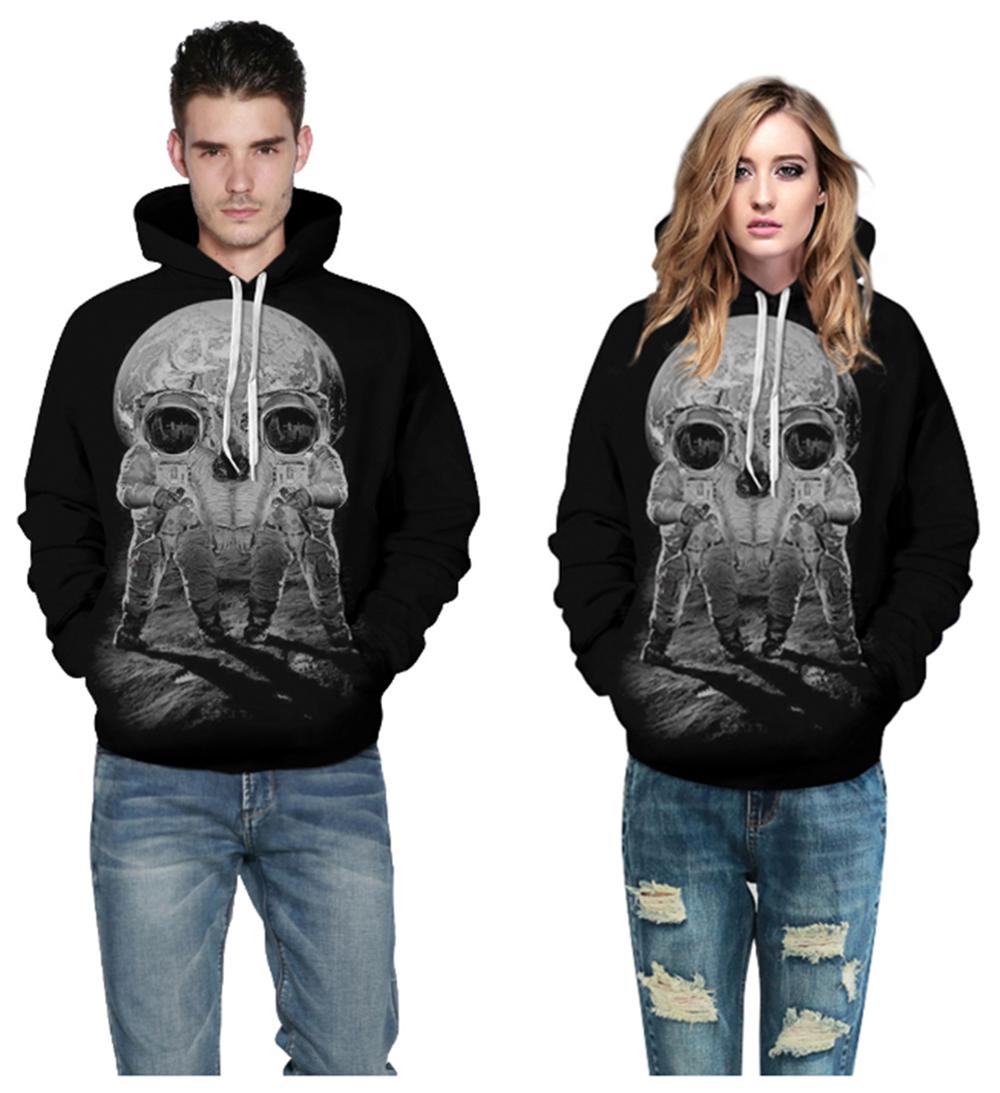 CoolShirts Space Skull Unisex Hoodie Sweatshirt
