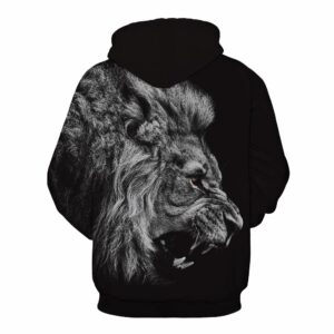 Black & White Roaring Lion Design