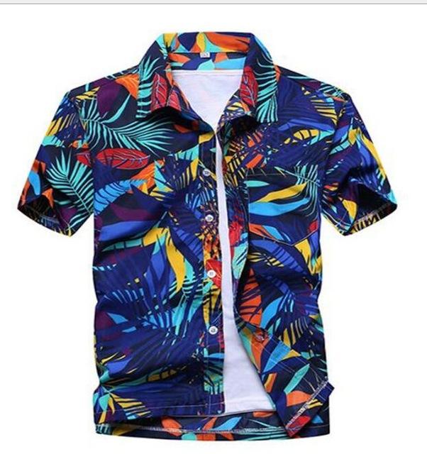 Hawaiian Floral Print Short Sleeve Shirts