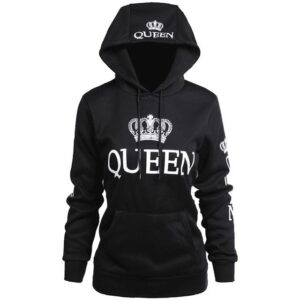 Black Queen Design Hoodie Sweatshirt