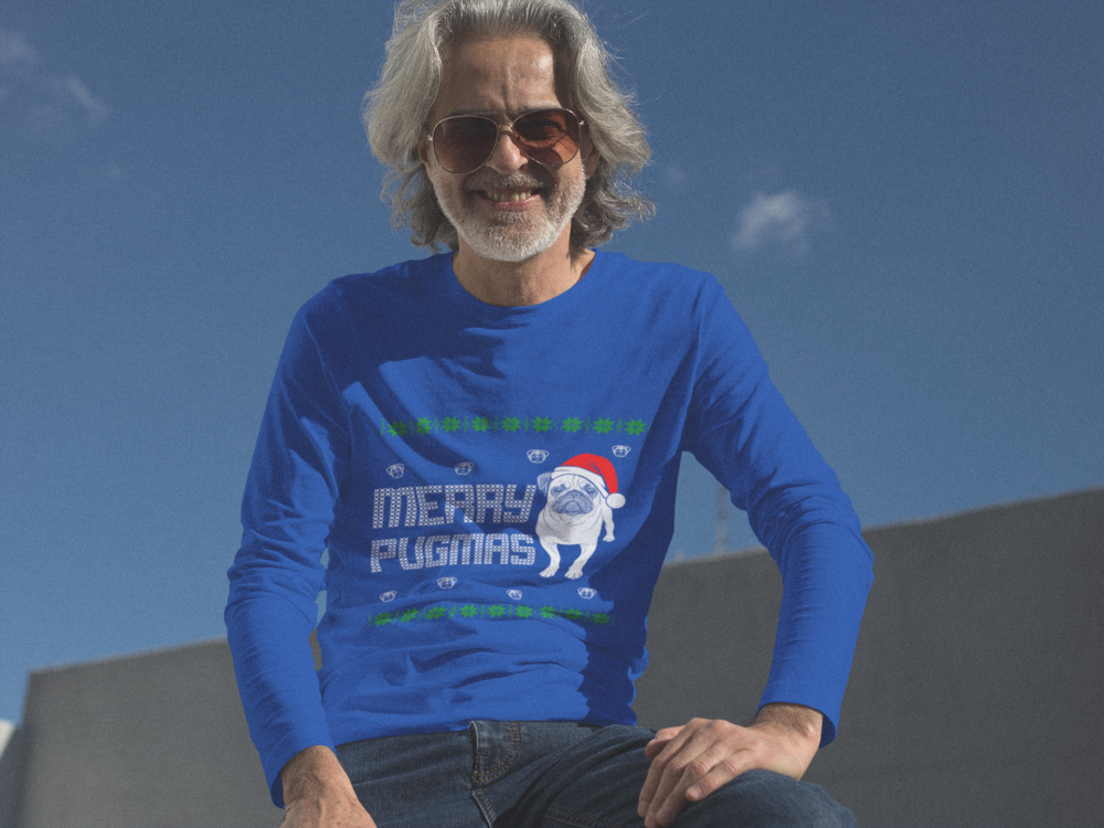long sleeve tee mockup of an older hipster guy with sunglasses a12243 4