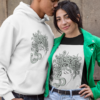 mockup of a man with a hoodie kissing a woman wearing a t shirt 30534 1