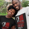 mockup of a tender couple wearing customizable t shirts at a park 30613