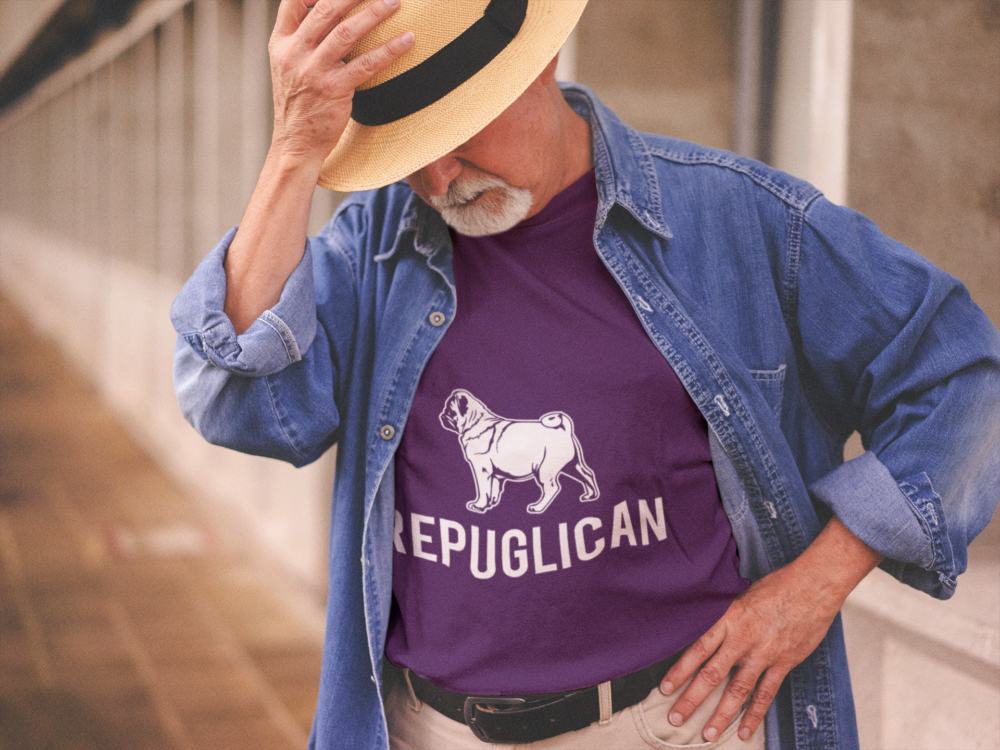 stylish white senior man wearing a round neck tee mockup with a hat a12389 2