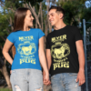 t shirt mockup featuring a couple holding hands at a park 30745