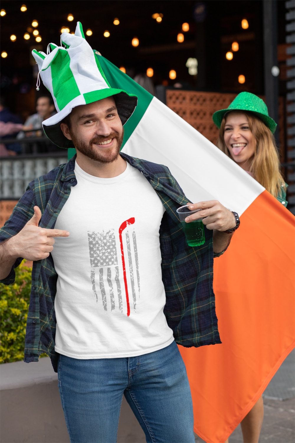 t shirt mockup featuring a joyful man celebrating st patricks day festivity 32119 1