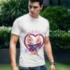 t shirt mockup featuring a serious looking man at a garden 429 el
