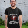 t shirt mockup featuring a smiling man with a tattooed arm 28619
