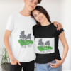 t shirt mockup featuring a teenager hugging his mom 31429
