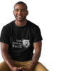 t shirt mockup of a black man sitting on a wooden stool a9822 1
