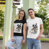 t shirt mockup of a couple holding hands at the park 30744 1