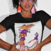 t shirt mockup of a girl with cool sun glasses striking a pose 21907
