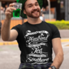 t shirt mockup of a man at a st patricks celebration drinking a green beer 32118