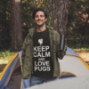 t shirt mockup of a man camping in the woods 30473