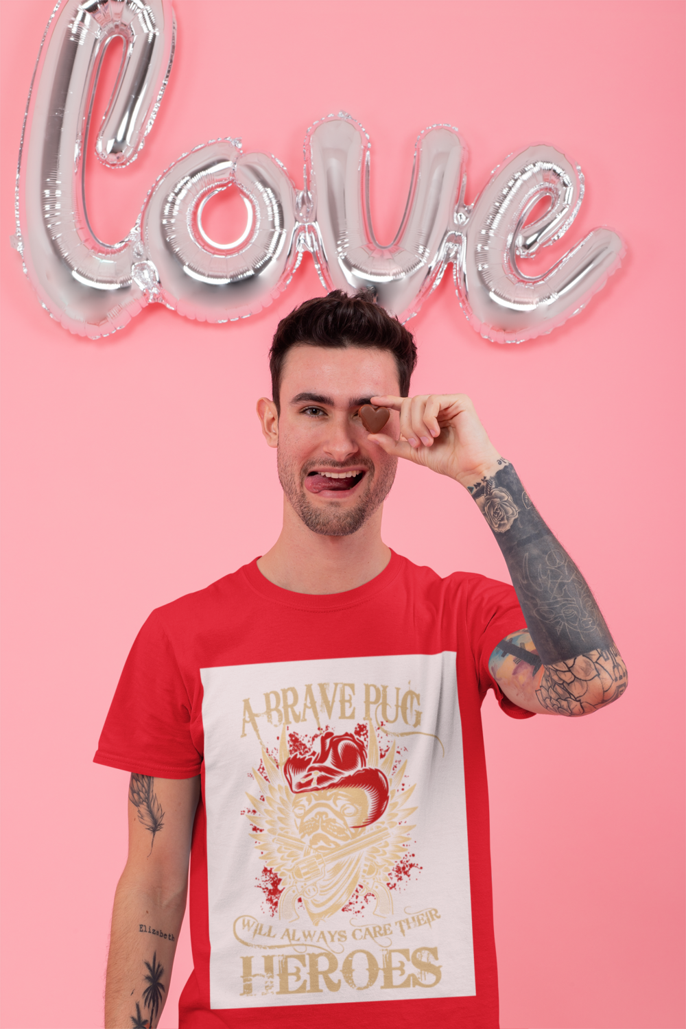 t shirt mockup of a man in a valentine s setting 31208 1
