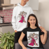 t shirt mockup of a single mom with his teenager son in a hoodie 31440 1