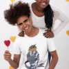 t shirt mockup of a smiling couple at a valentine s day scenario 31225