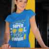 t shirt mockup of a woman leaning on a handrail 28207