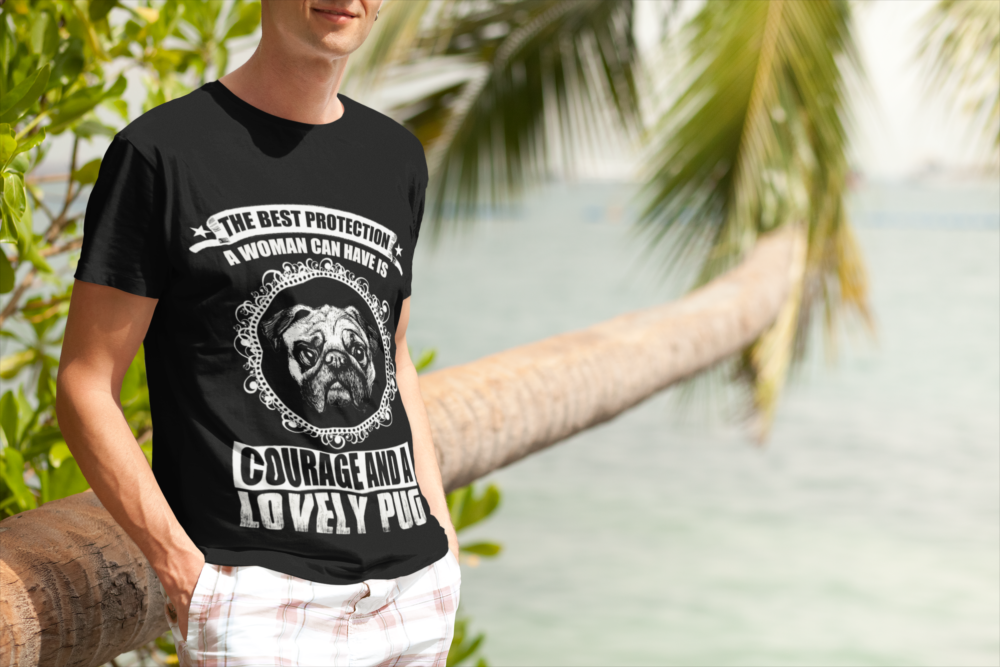 t shirt mockup of a young man posing by the beach 2752 el1