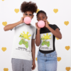 t shirt mockup of two friends inflating balloons 31218